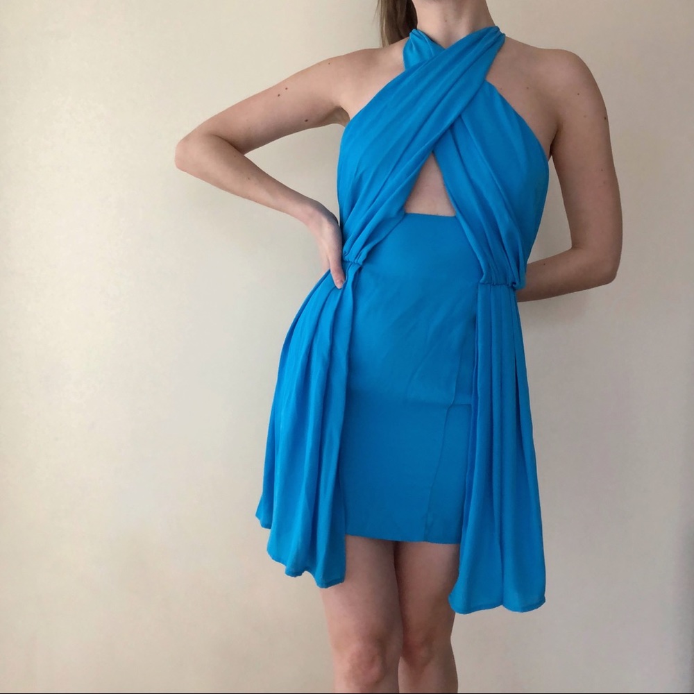 Asos Light Blue Cocktail Mini Dress